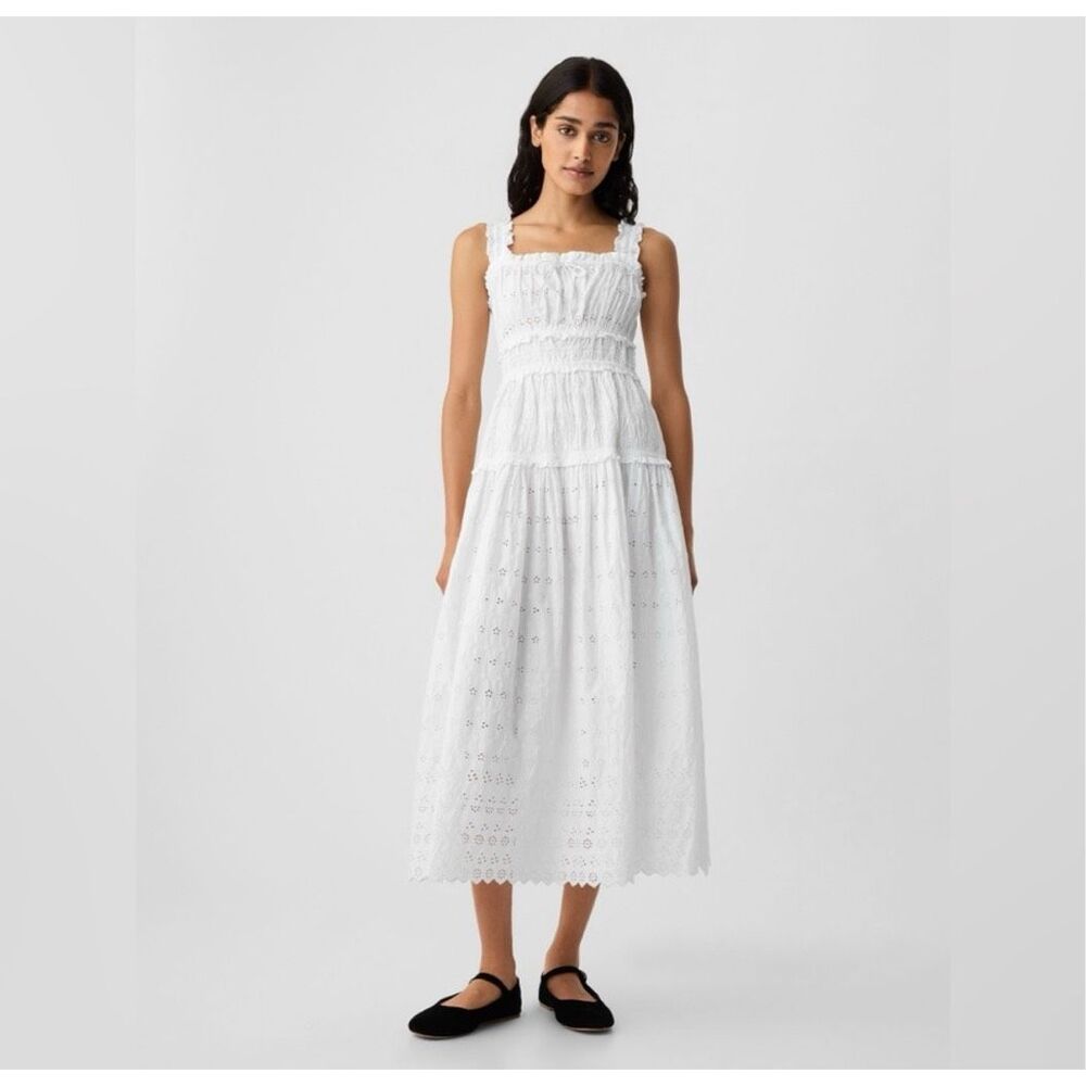 GAP x DOEN White Eyelet MIDI Dress